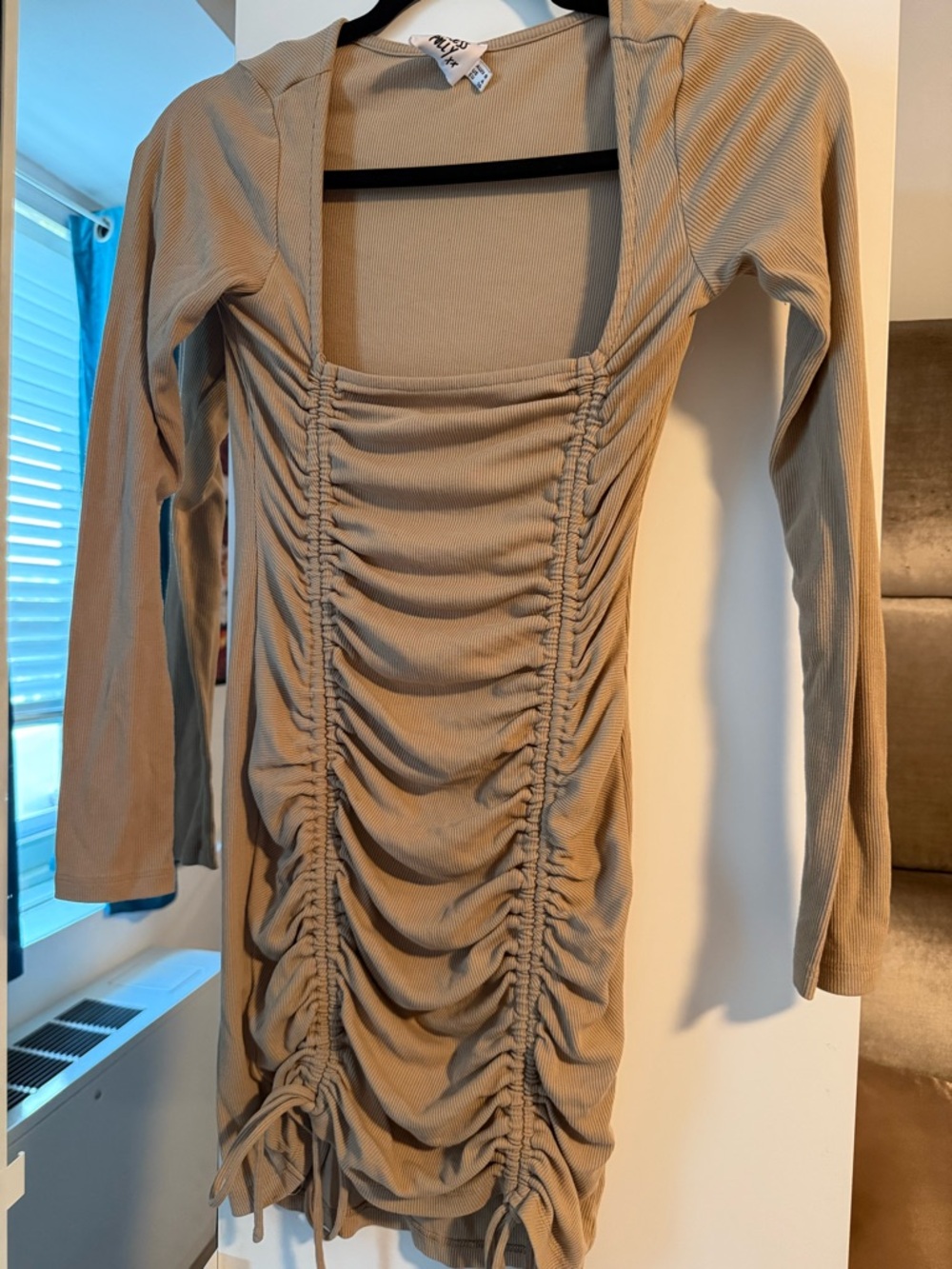 2 Princess Polly Long Sleeve Dresses- Taupe & Brown